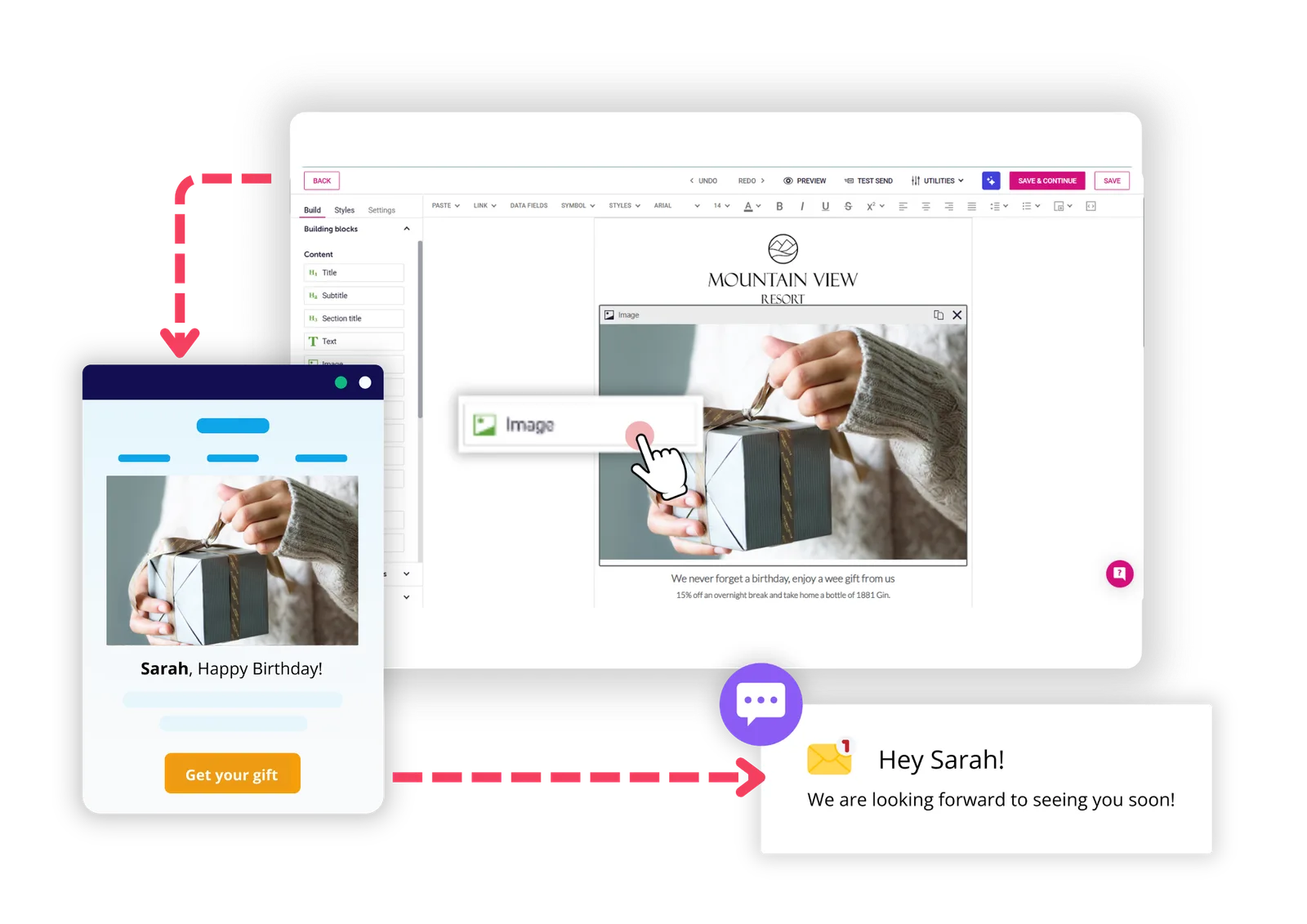For-Sight Campaign Studio showing multi-channel marketing automation features